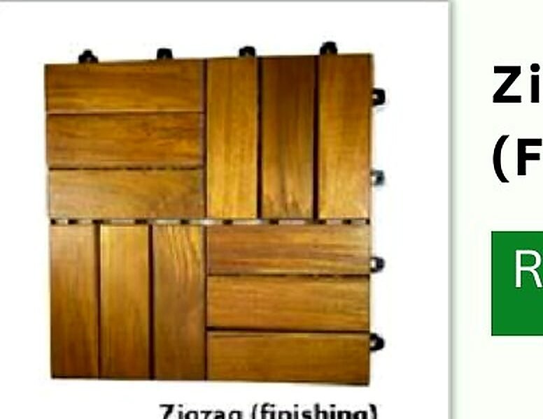 Decking Kayu Zig Zag (Finishing) — Aksesoris & Decking