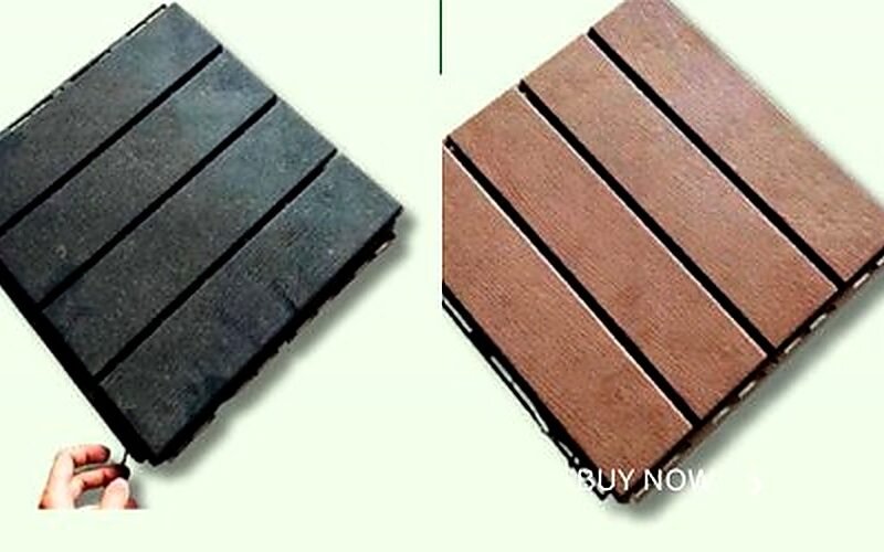 Decking PVC Salur 4 (Hitam/Coklat) — Aksesoris & Decking