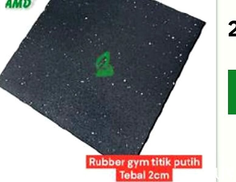 Karpet Rubber Gym 2 cm — Titik Putih — Aksesoris & Decking
