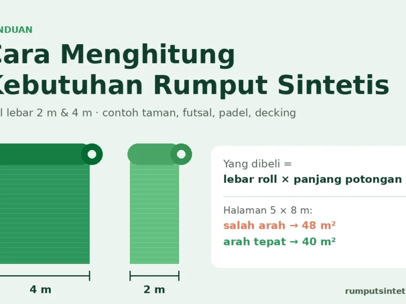 Cara Menghitung Kebutuhan Rumput Sintetis (Roll 2 m & 4 m)